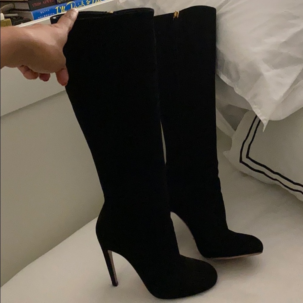 Gucci Suede knee high boots